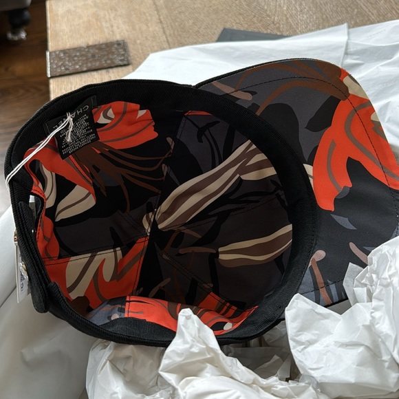 Chanel black denim logo hat baseball cap one size with box coco beach - Picture 5 of 9